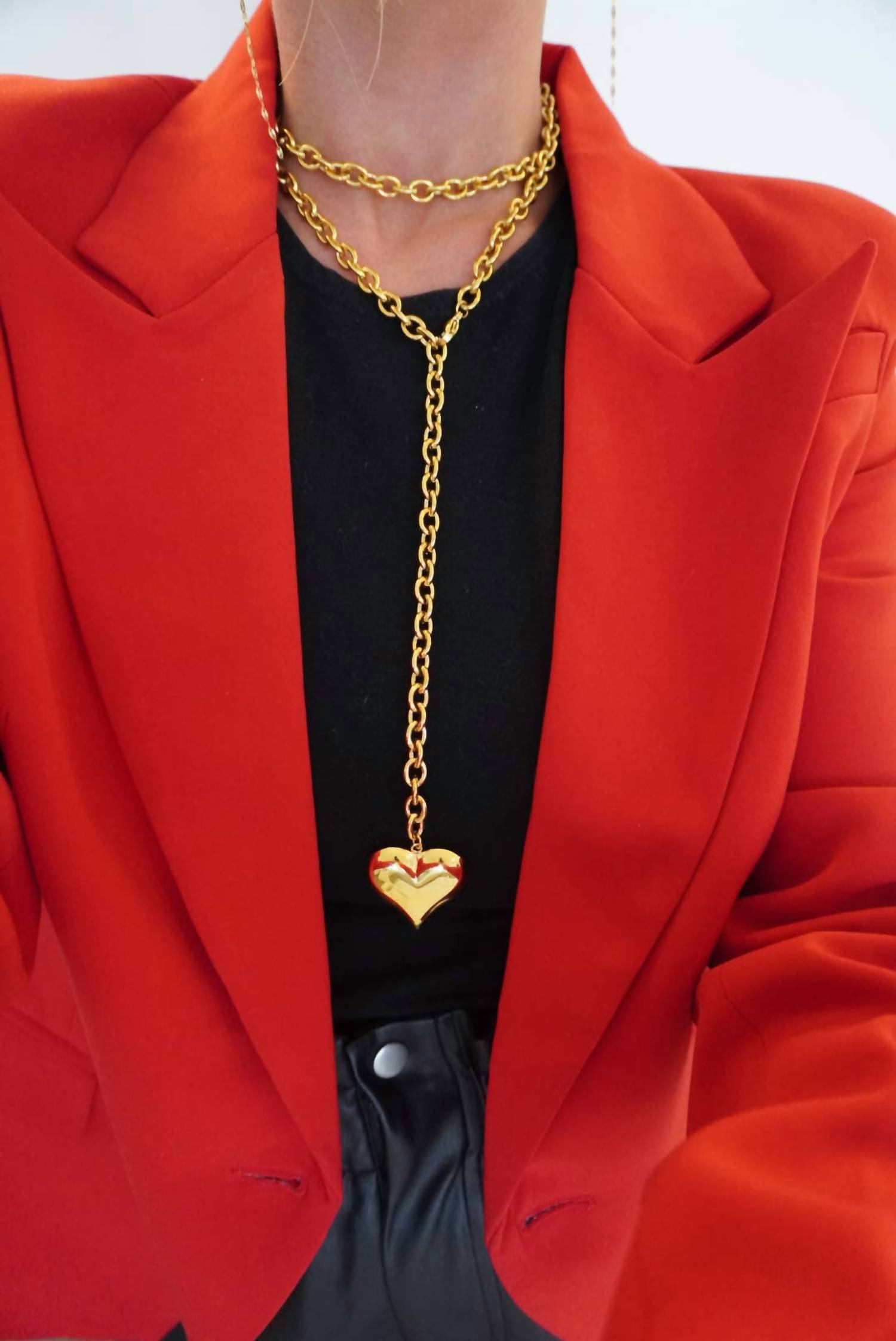 Chansuttpearls - Women's Wrap Around Xl Heart Necklace
