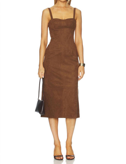 Karina Grimaldi - Olivia Suede Midi Dress