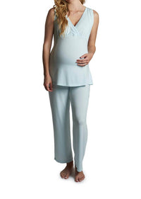 Everly Grey Analise 5 Piece Pajama Set in whispering blue - women's sleepwear - alternate view