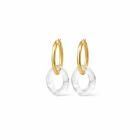 Gold & Honey - Women's Lucite Curb Link Hoop Earrings