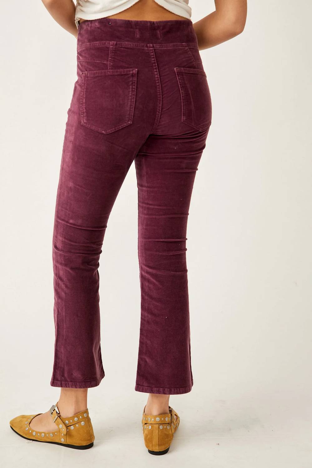 Free People - In My Feelings Velvet Crop Slim Pant