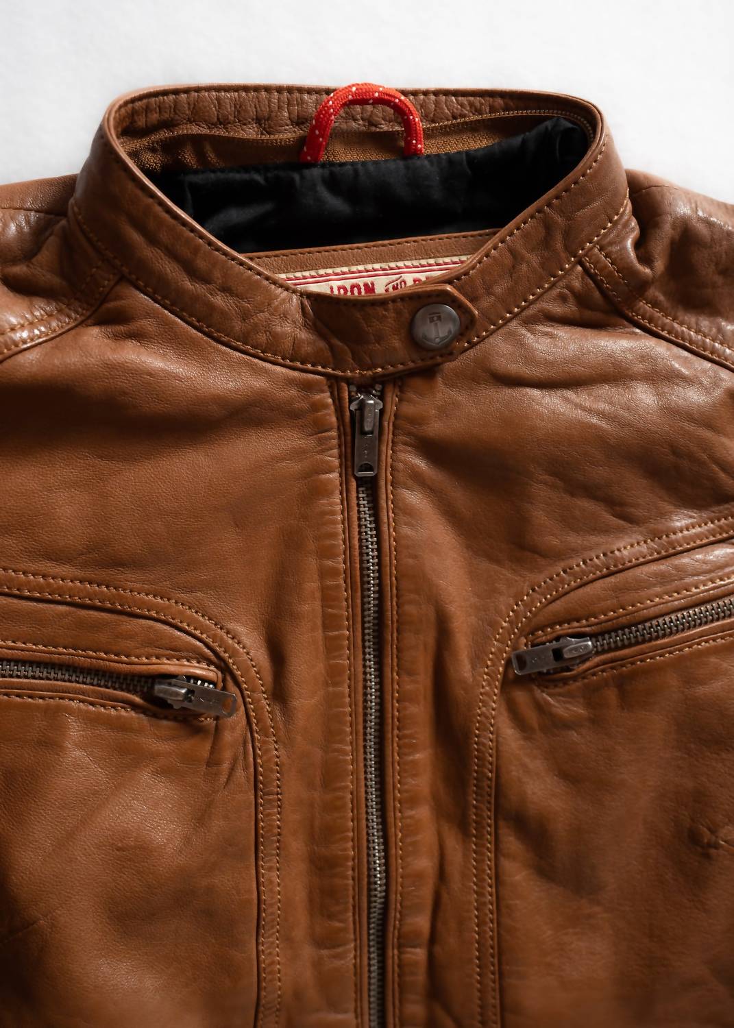 Iron & Resin Topanga Leather Jacket in cognac - women's jacket - view 8
