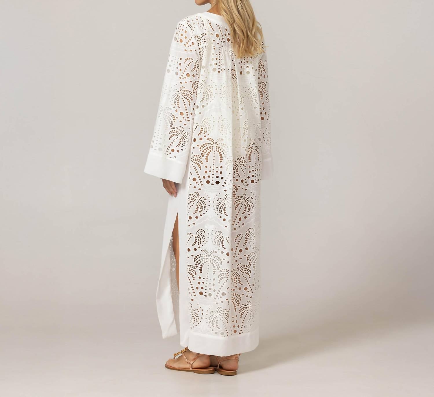 Miss June Paris Women's Amara Dress in white - women's dress - detail view