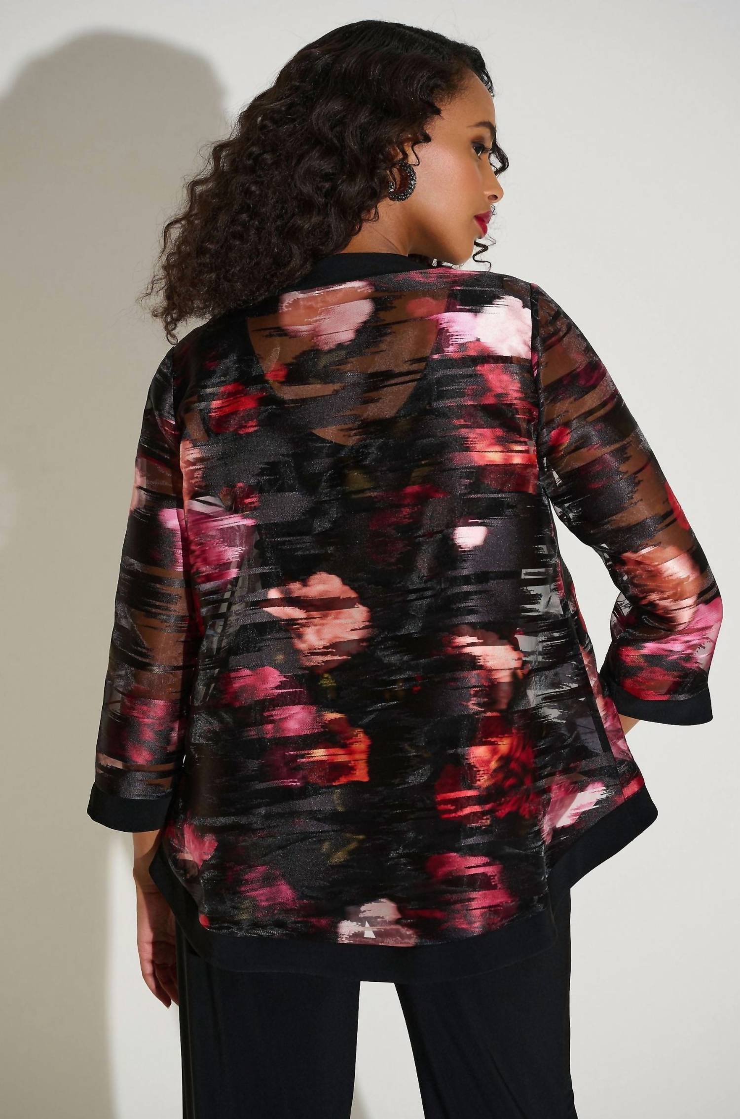 Joseph Ribkoff - Floral Organza Swing Jacket