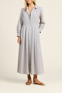 TROVATA Emmelle Dress Stripe in navy - women's dress