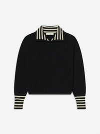 FRAME The Sailor Pullover in black - women's sweater - view 4