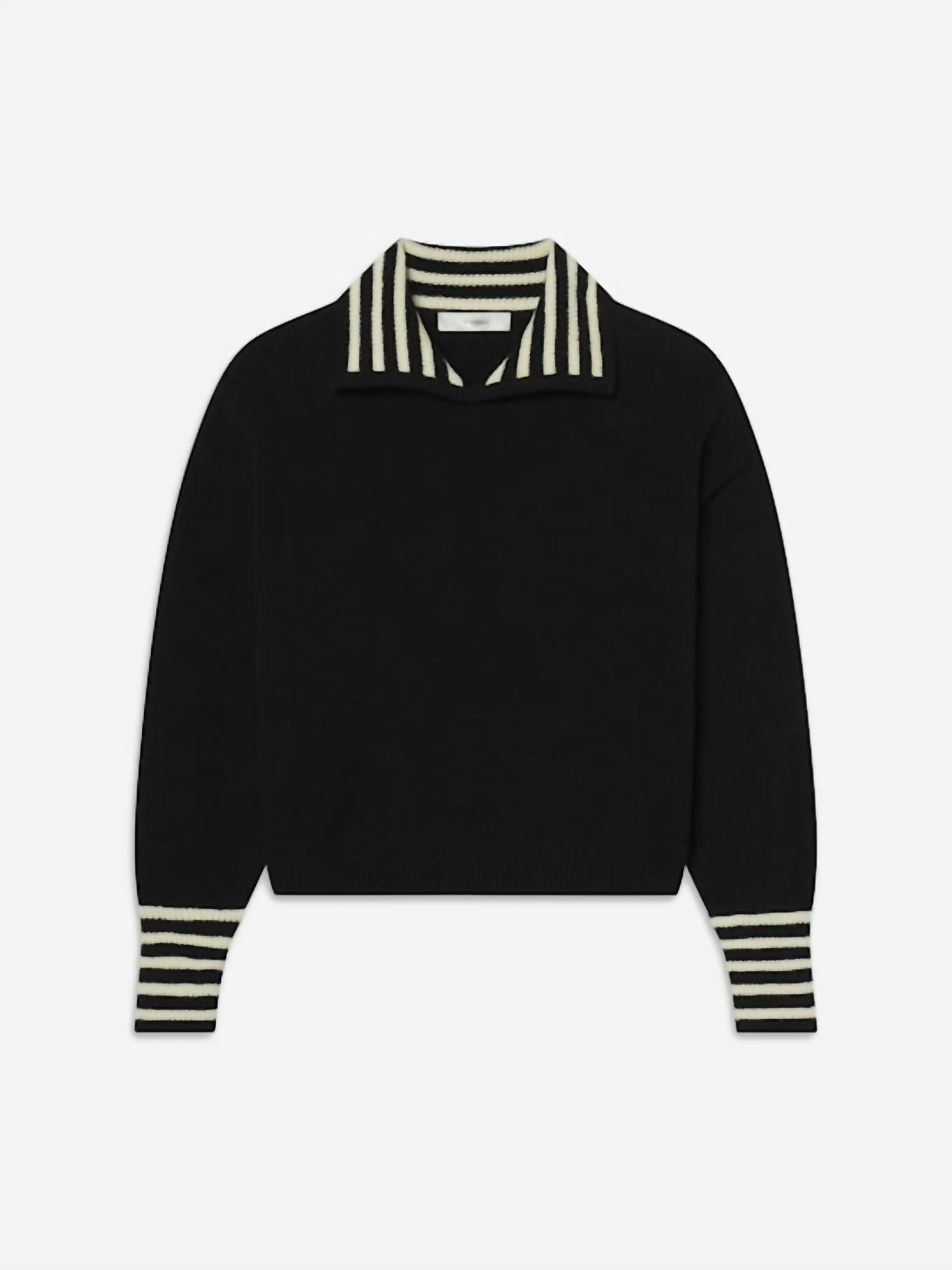 FRAME The Sailor Pullover in black - women's sweater - view 4