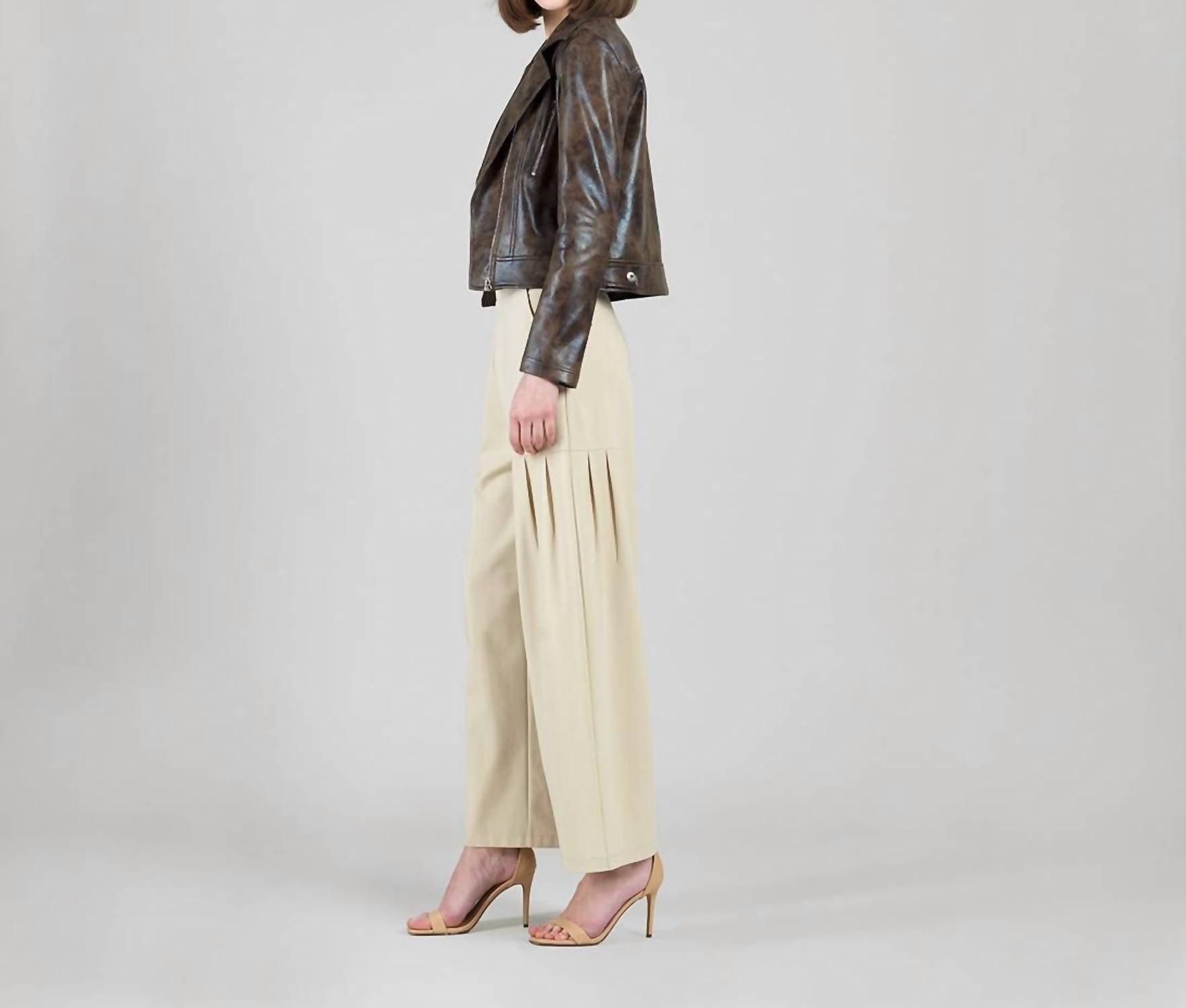 Clara Sunwoo - Distressed Vegan Leather Jacket