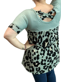 Nadia - Leopard Back Top