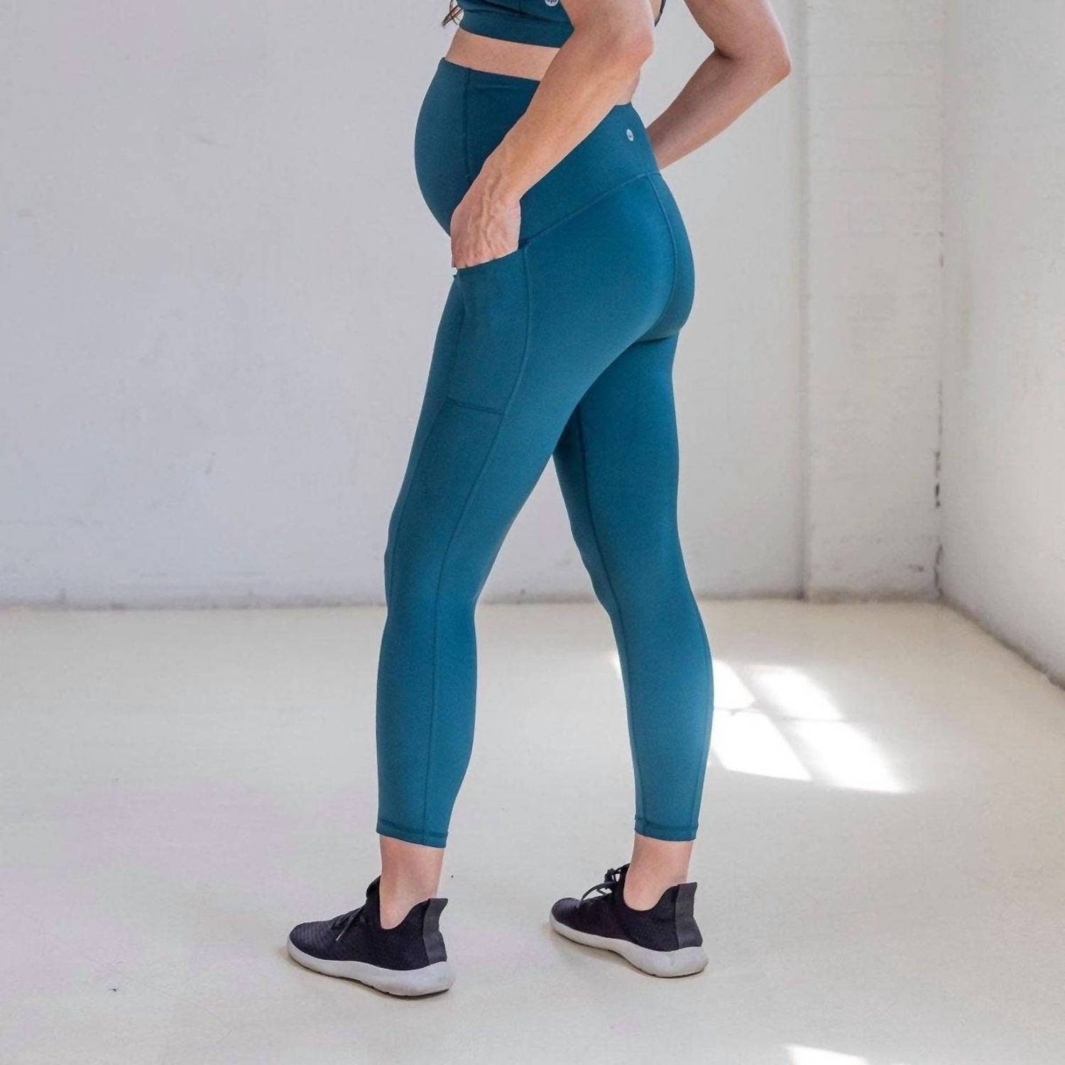 Senita Athletics Lux Maternity Leggings in blue - women's pants - view 4