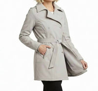 Jessica Simpson - Double Breasted Hooded Soft-shell Coat