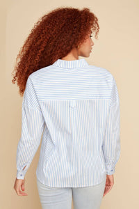 Renuar - Stripes Floral Long Sleeve Blouse