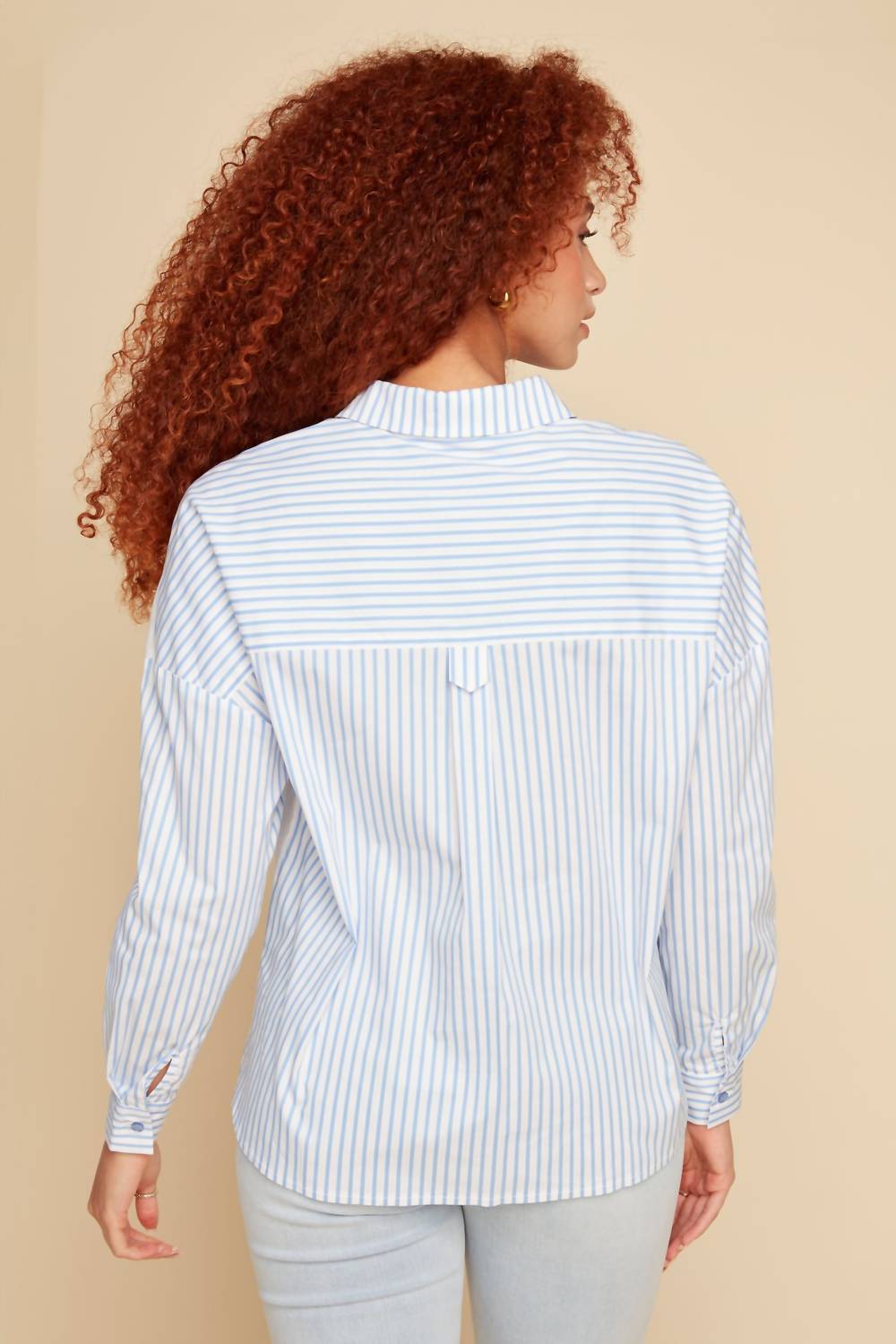 Renuar - Stripes Floral Long Sleeve Blouse