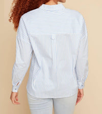 Renuar - Stripes Floral Long Sleeve Blouse
