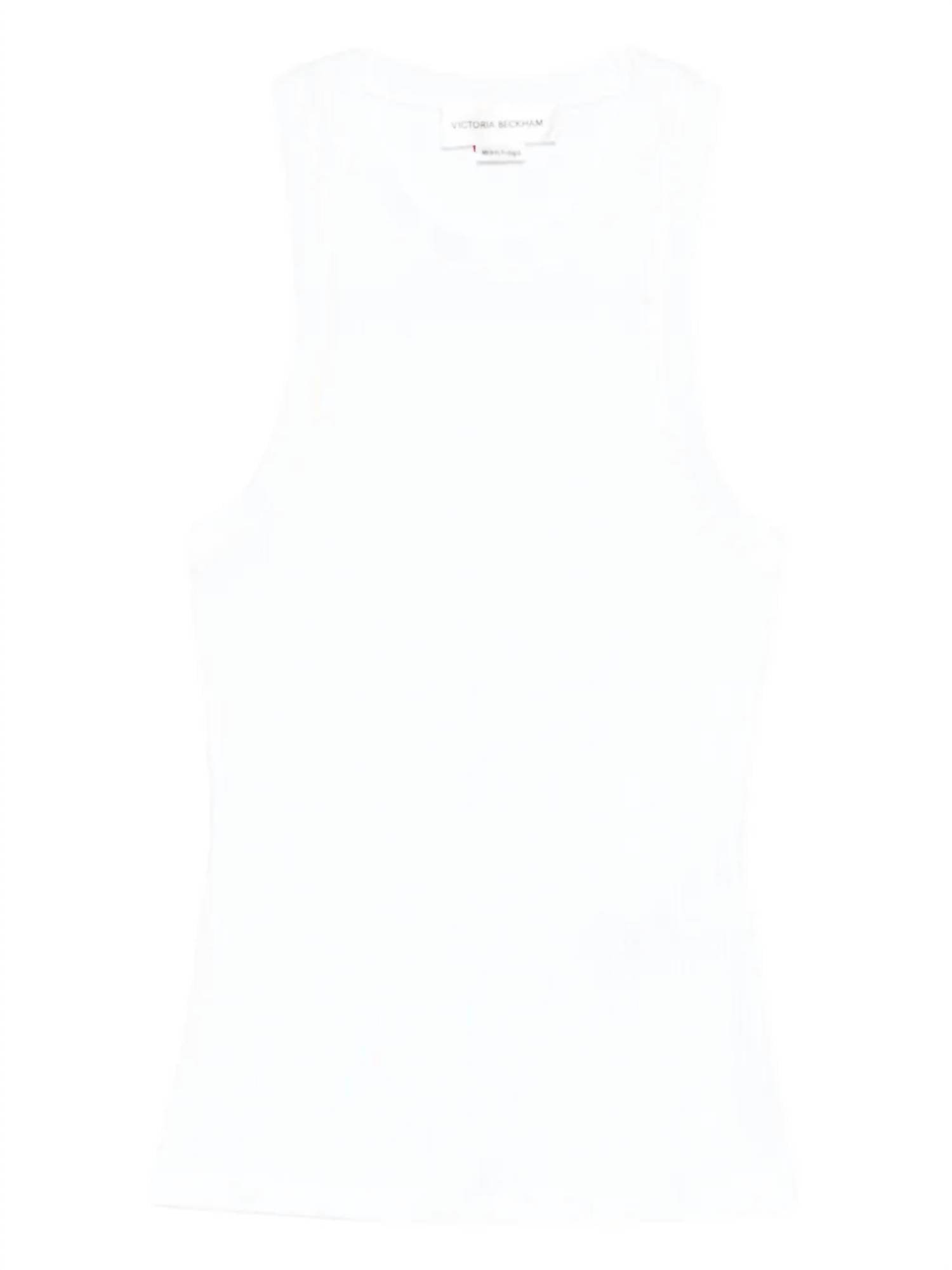 VICTORIA BECKHAM Rib Tank Top in white - women's tank top - view 5