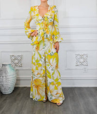 Surelymine - Stunning Ruffle Floral Maxi Dress