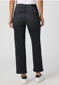 Paige Mason Ankle Jeans in black ink - women's jeans - detail view