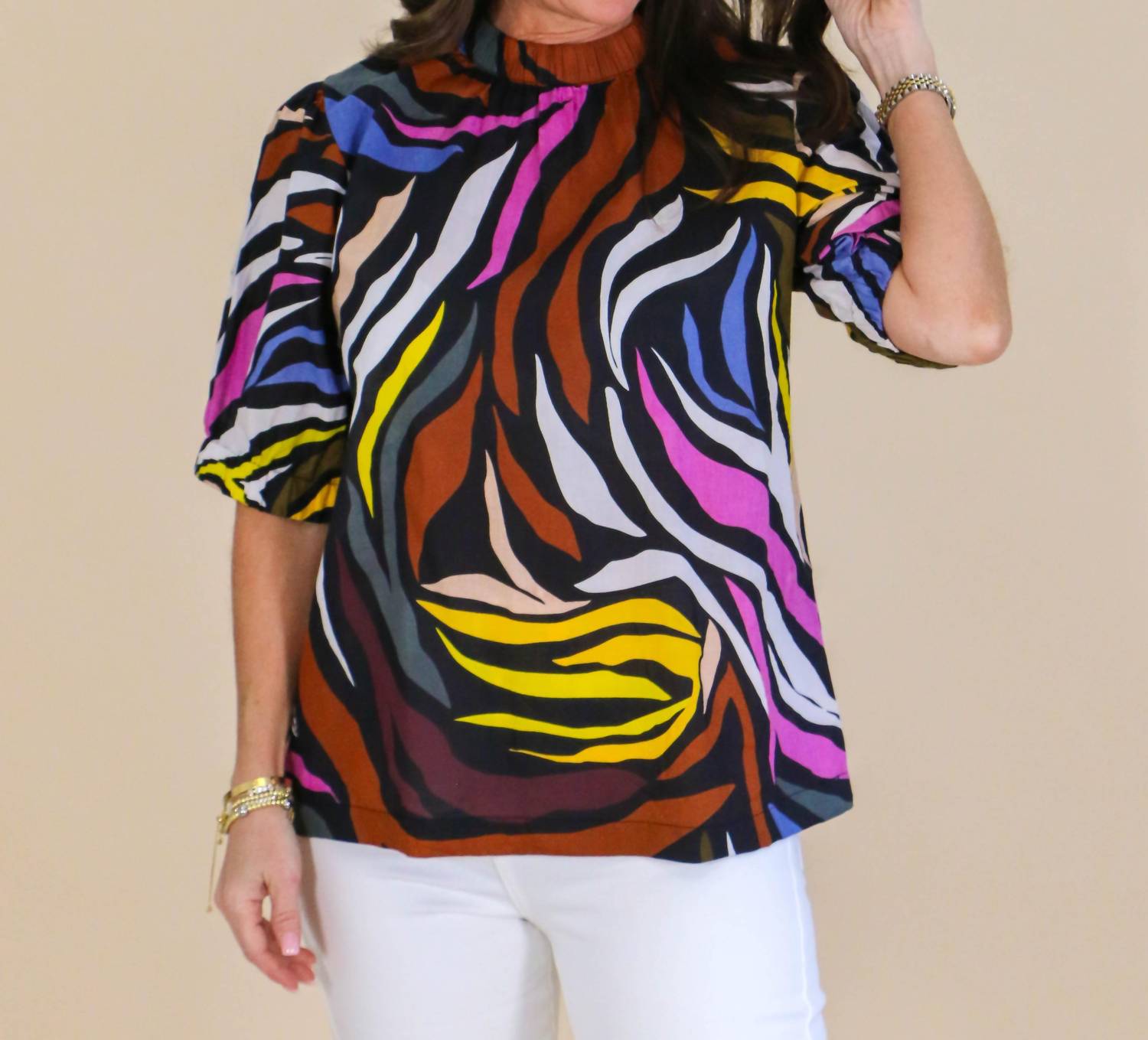 Ivy Jane - Multi Zebra Top
