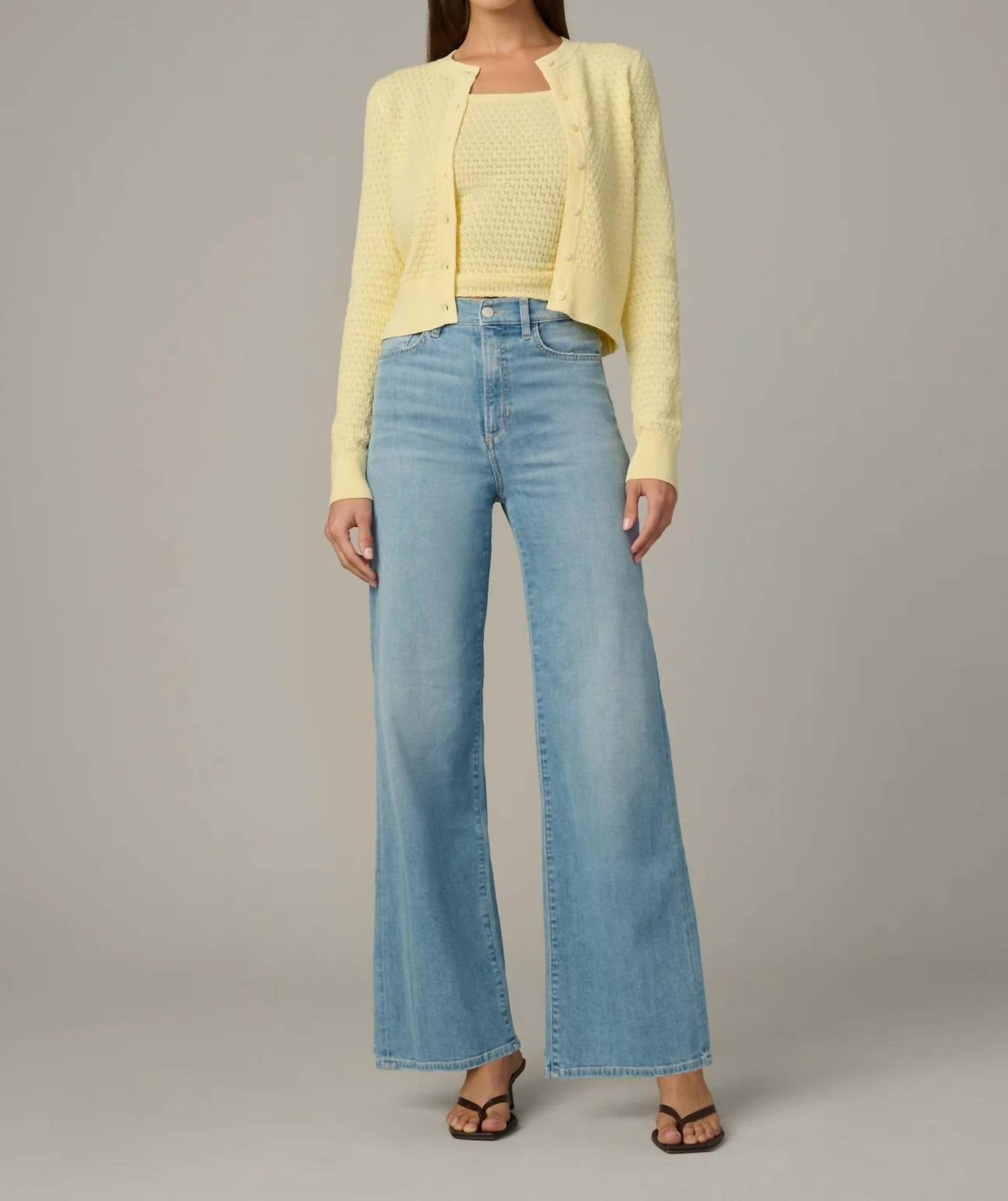 Joe's Jeans Pointelle Dani Cardigan in sunshine - women's cardigan