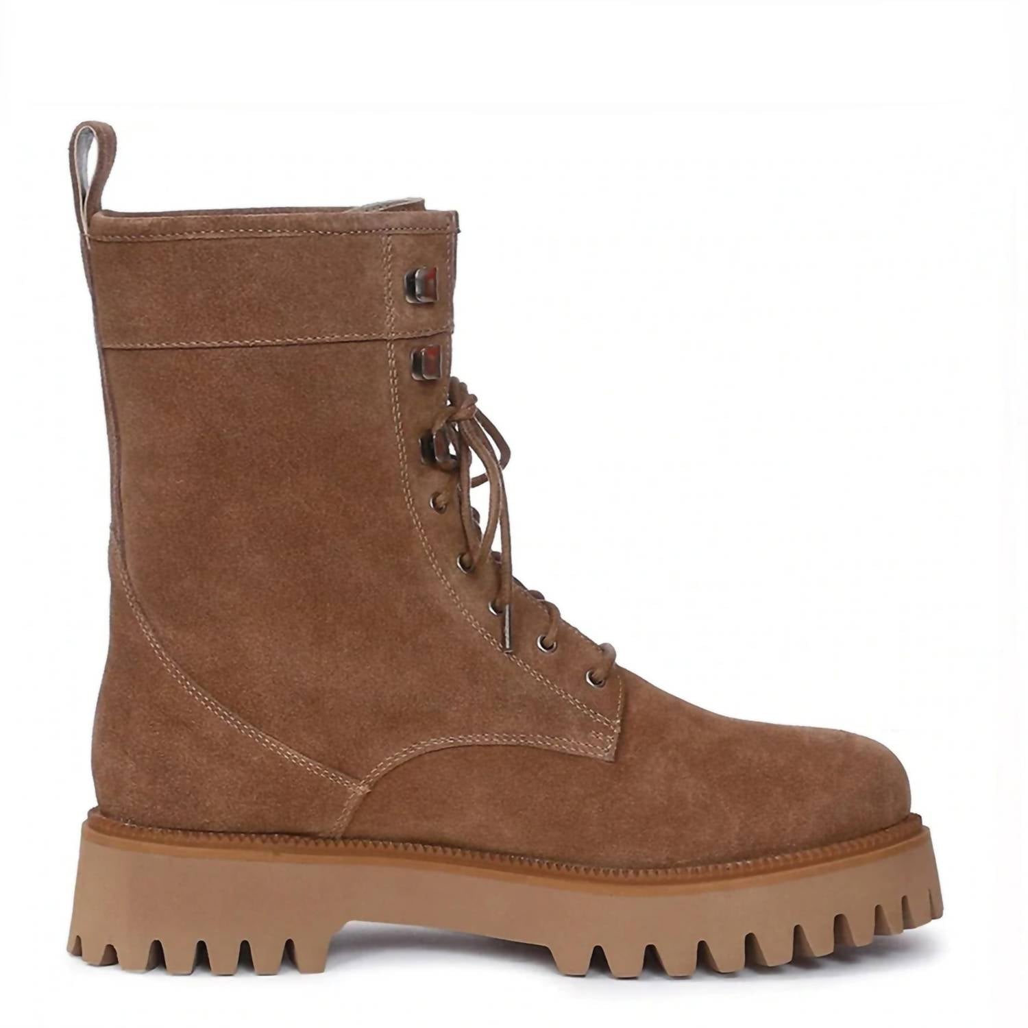 Saint G - Women's Anastasia Leather Lace Up High Ankle Boots