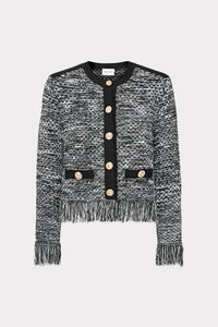 Milly - Textured Fringe Cardigan Jacket