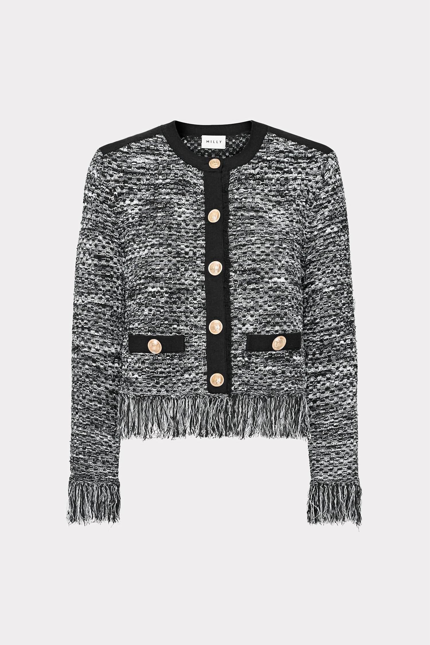 Milly - Textured Fringe Cardigan Jacket