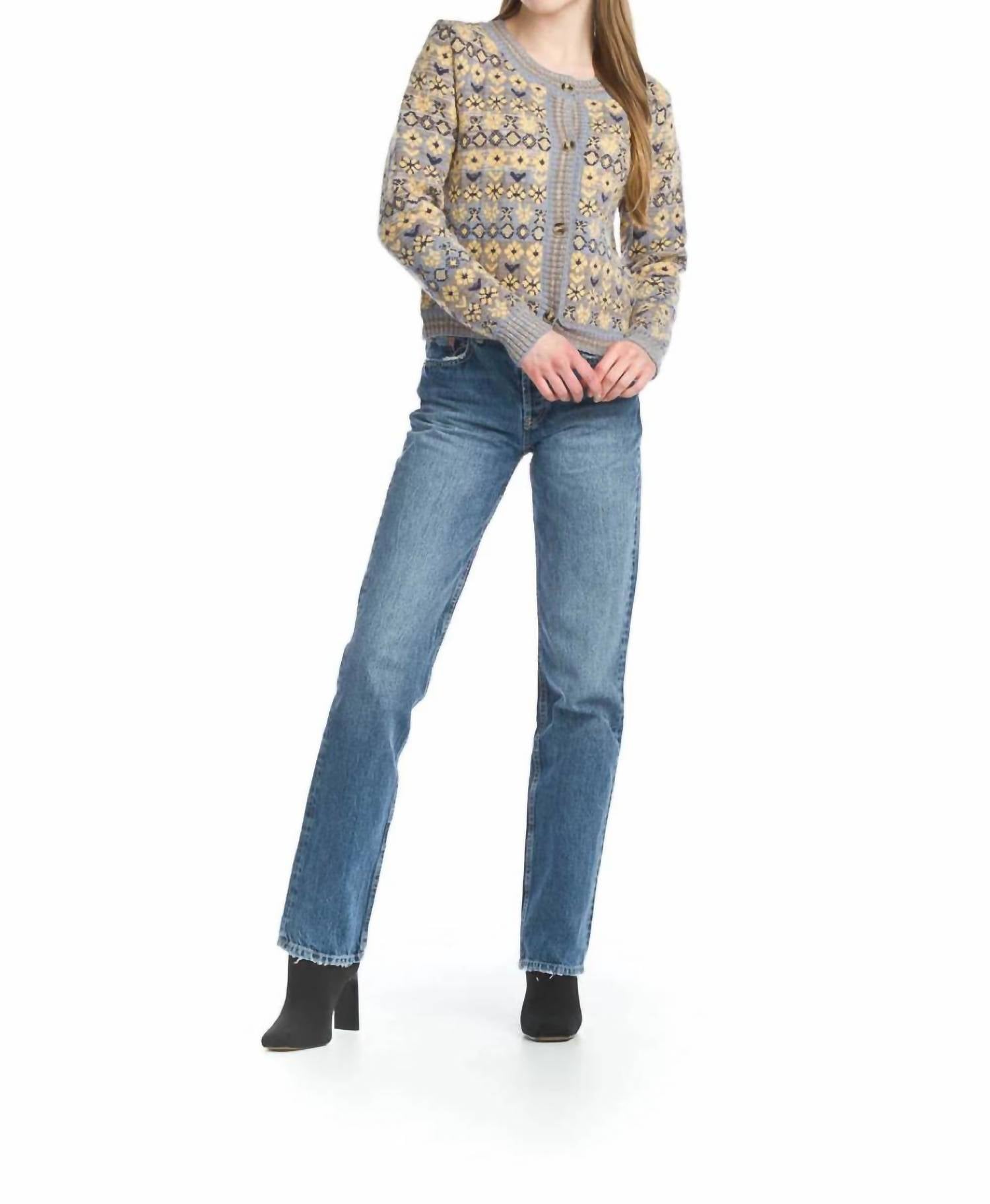 Papillon - Global Jacquard Short Cardigan
