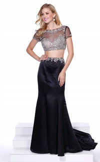 Nox Anabel - 2 Piece Fit And Flare Rhinestones Dress