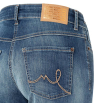 M.A.B.E. Laura Straight Turn Up Jeans in fancy nonrepair - women's jeans - view 4