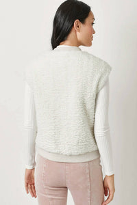 Mystree - Mixed Media Color Block Vest