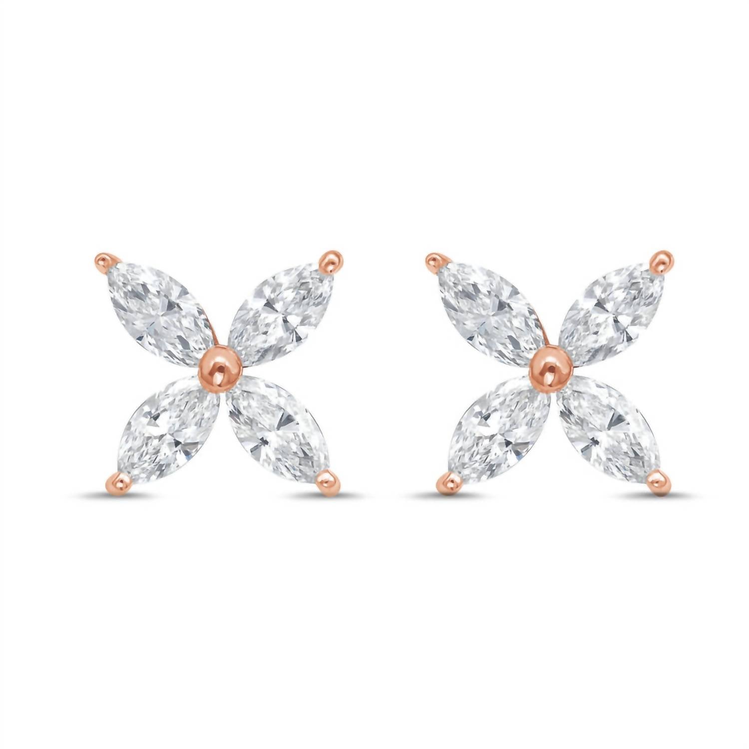 Diana M Jewels - Women's Marquise Lab-grown Diamond Stud Earrings (0.75 Tcw) - Signature