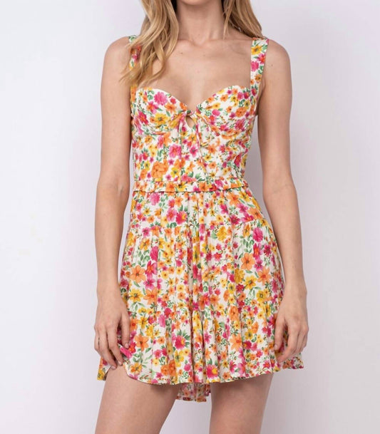 Sky To Moon - Floral Wire Tiered Dress