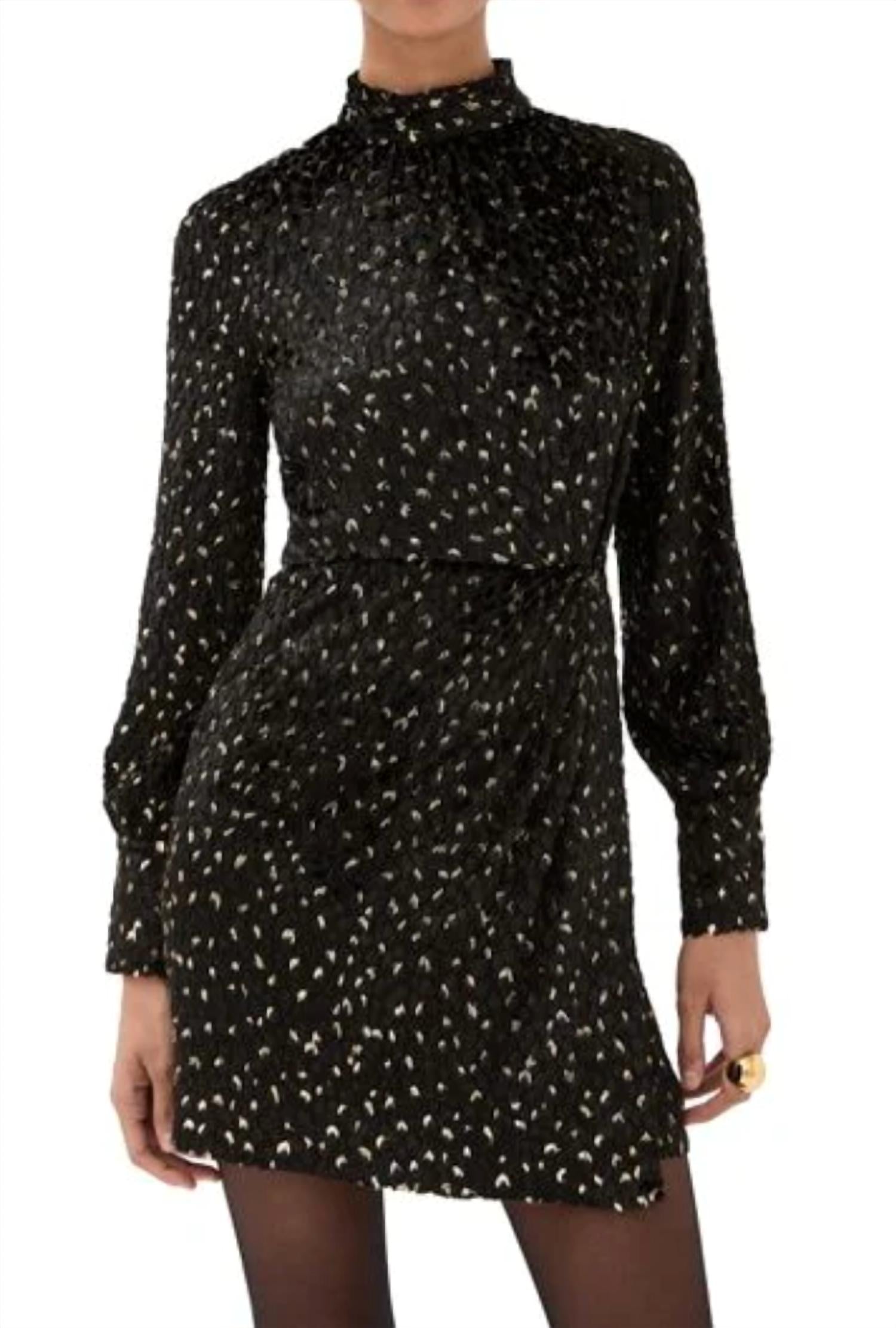 Simkhai - Daphne Long Sleeve Mock Neck Mini Dress