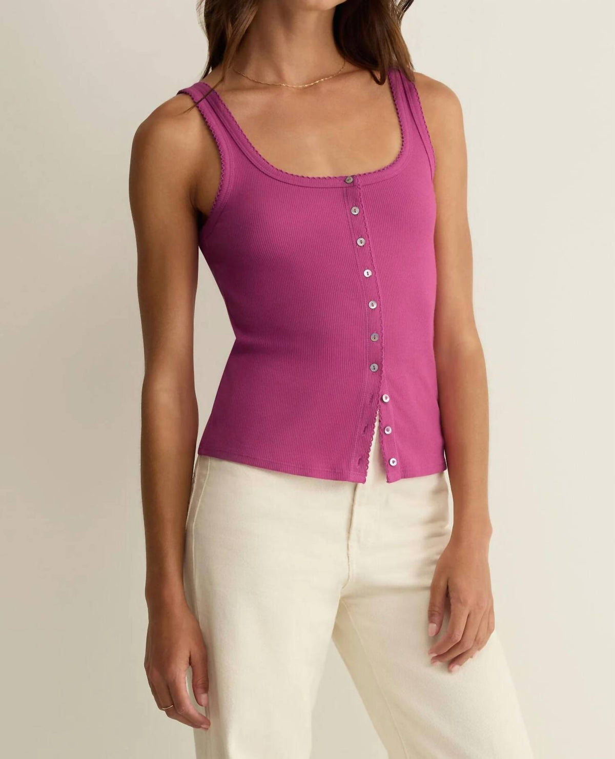 Z Supply - Niko Scallop Rib Tank Top