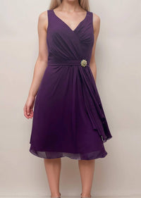 Last Dress - Mirabella Brooch Drape Mini Dress