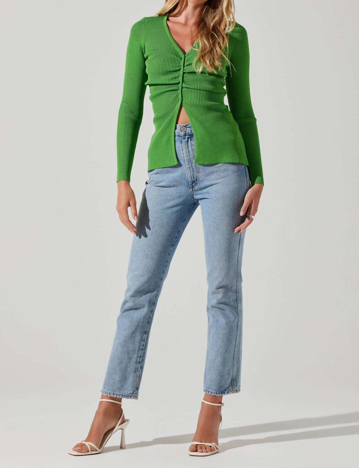 Astr - Ansen Ruched Cardigan
