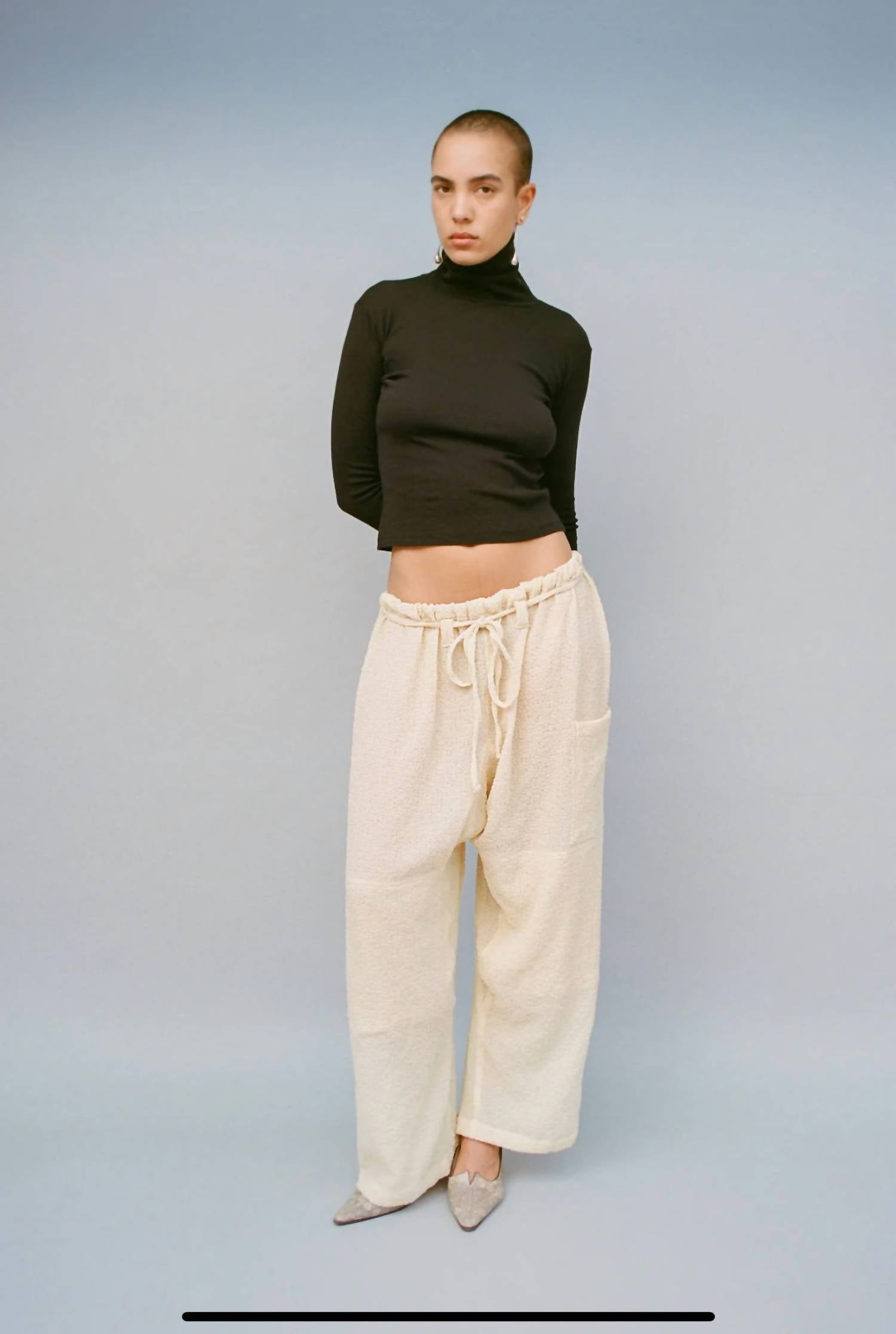 GIL RODRIGUEZ Bellevue Long Sleeve Turtleneck Top in black - women's long sleeve top - alternate view