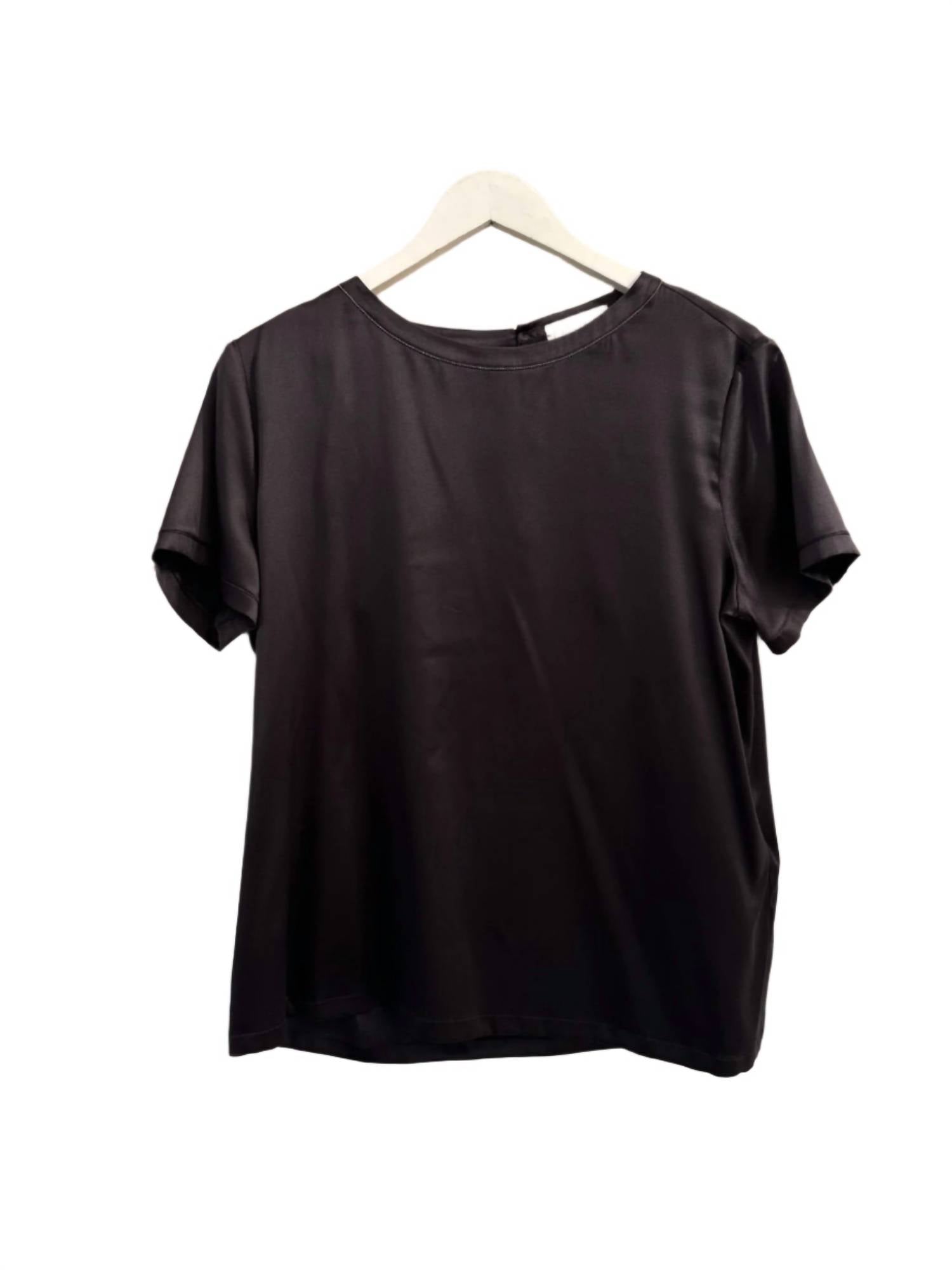 Purotatto Women's Short Sleeve Blouse in black 1 - women's t-shirt