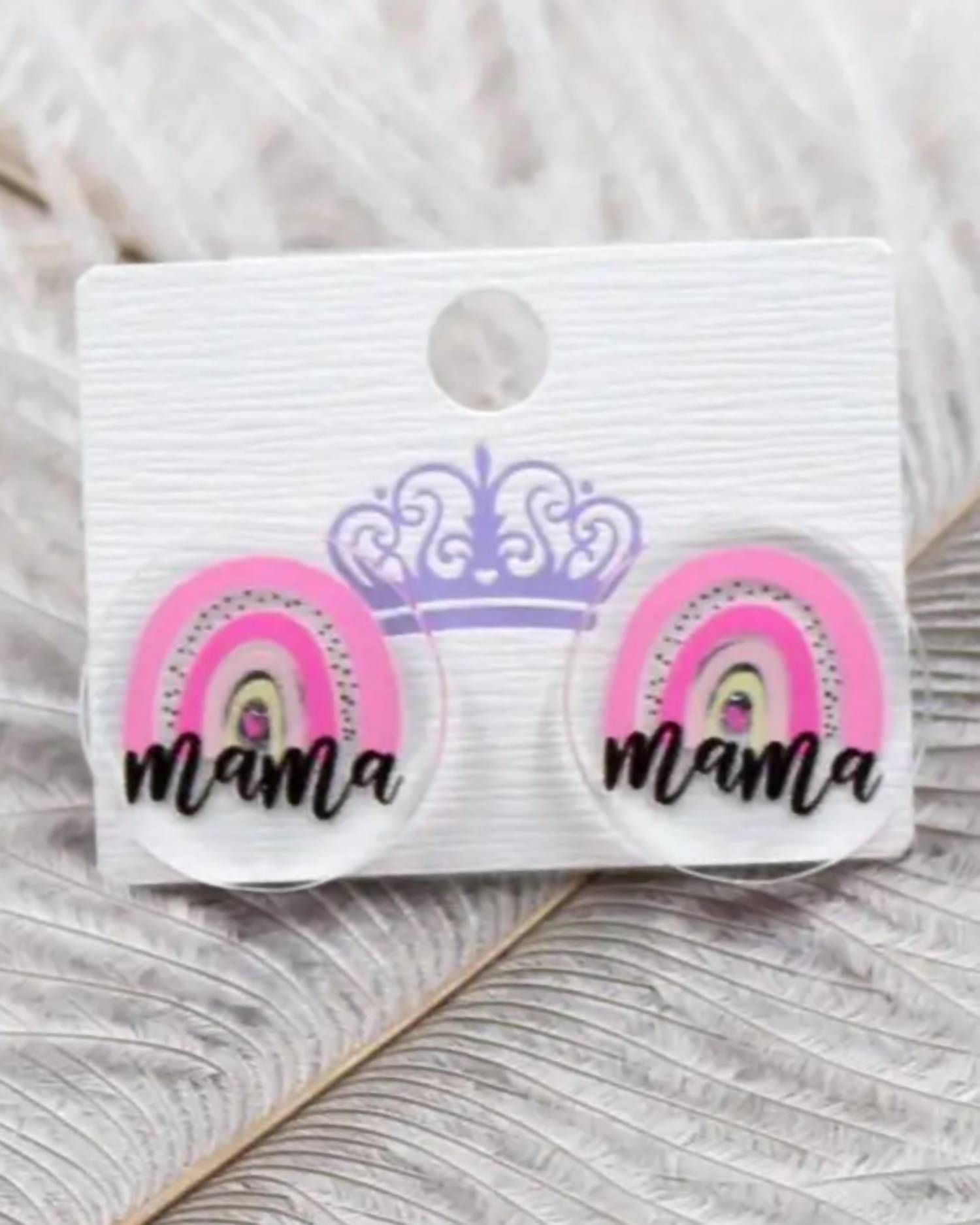 White Label - Women's Mama Rainbow Stud Earrings