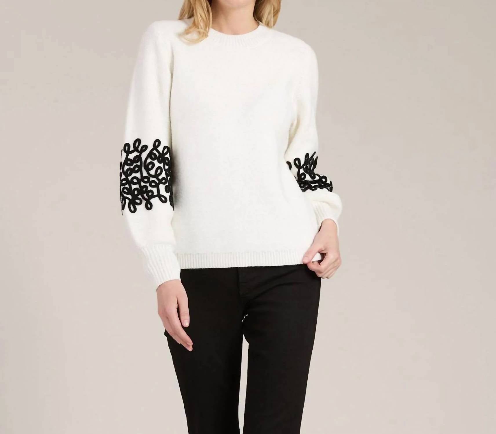 Tyler Boe - Soutache Trim Sleeve Sweater