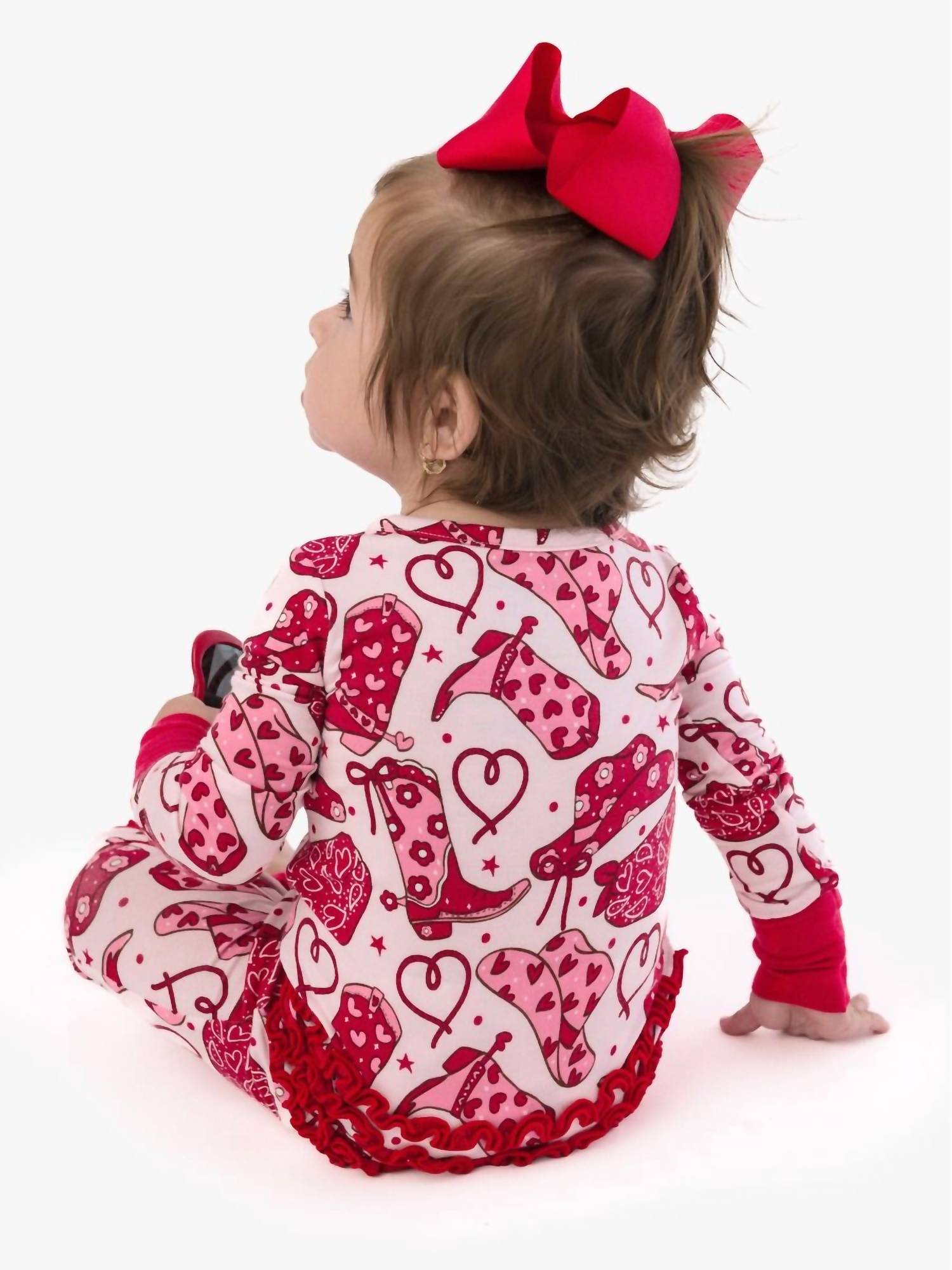 Rufflebutts - Girls Convertible Ruffle One Piece Footie Pajama