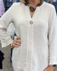 Multiples - V-neck Pullover Top - Plus