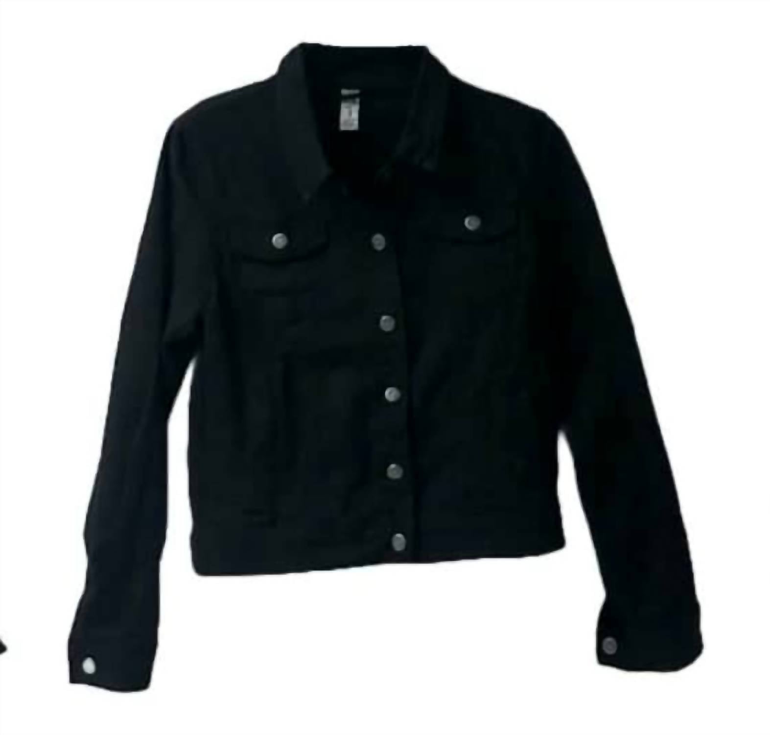 Guadalupe Design Women's Ruth Denim Jacket in black - women's jacket