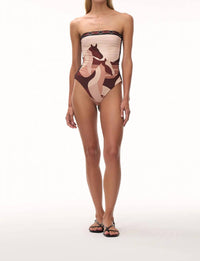 JUAN DE DIOS Las Balsas Reversible One Piece Swimsuit in horses - women's swimwear