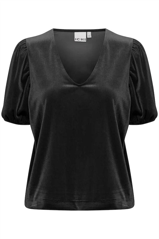 Ichi - WOMEN'S GATHERED SLEEVE TOP