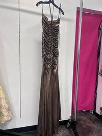 Sherri Hill - Strapless Fitted Metallic Gown