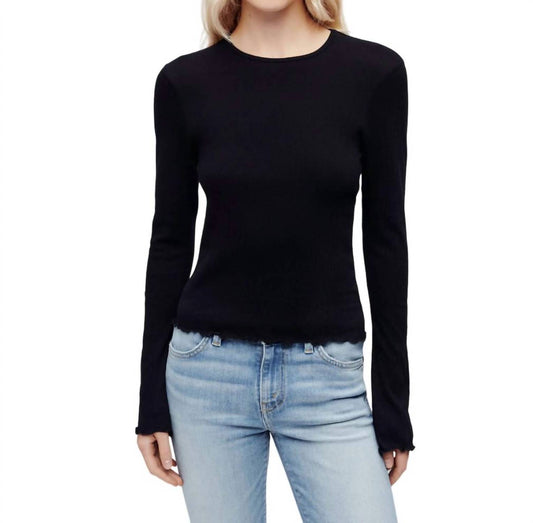 Re/Done - Crinkle Bell Long Sleeve Tee Top