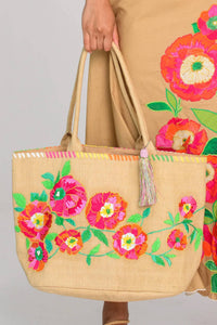 Elizabeth James The Label - Raffia Tote Bag