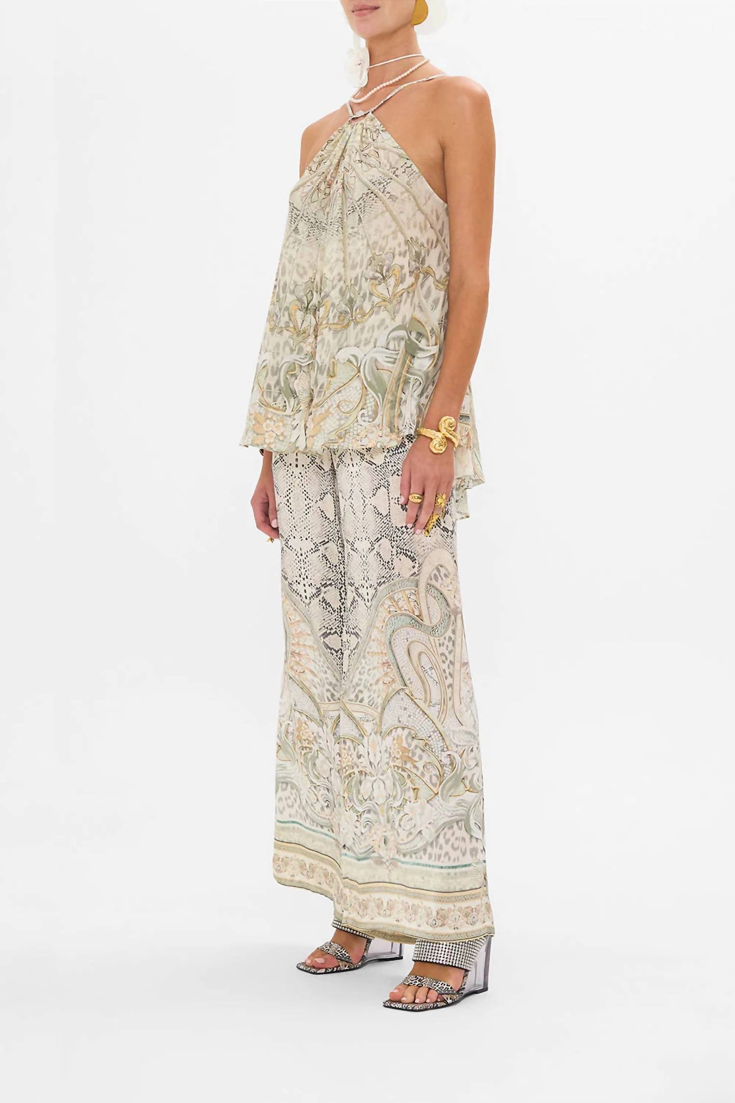 Camilla - Gather Neck Hardware Top