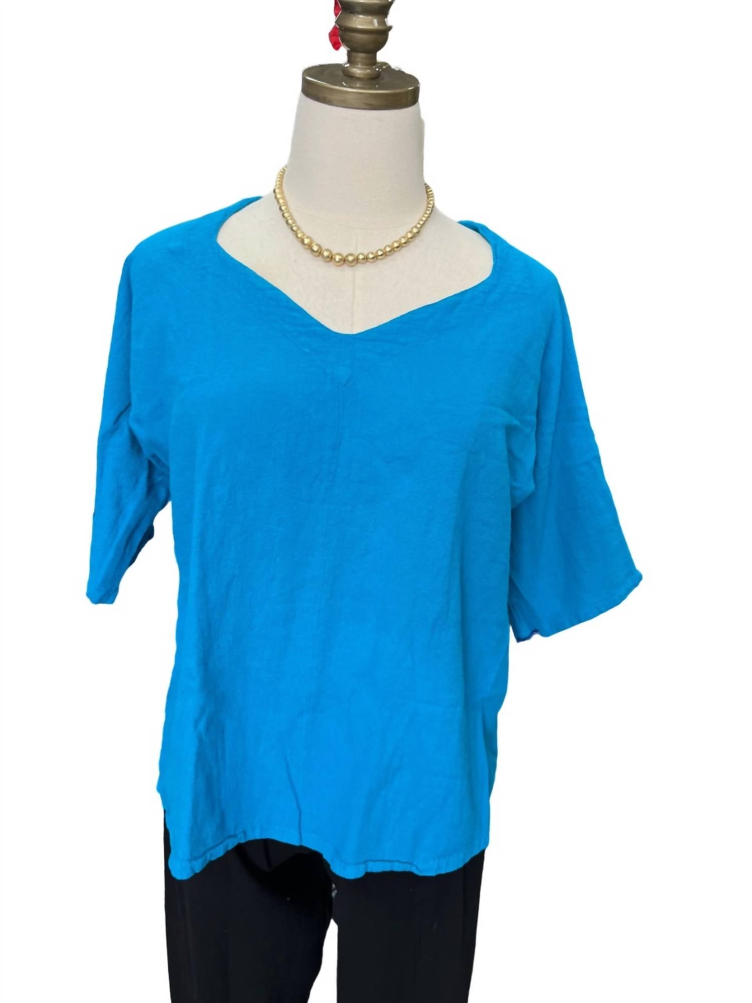 Oh My Gauze! Erin Top in turquoise - women's blouse
